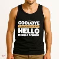 Goodbye Middle School Hello High School 8th Grade Graduation Tank Top thumb 3