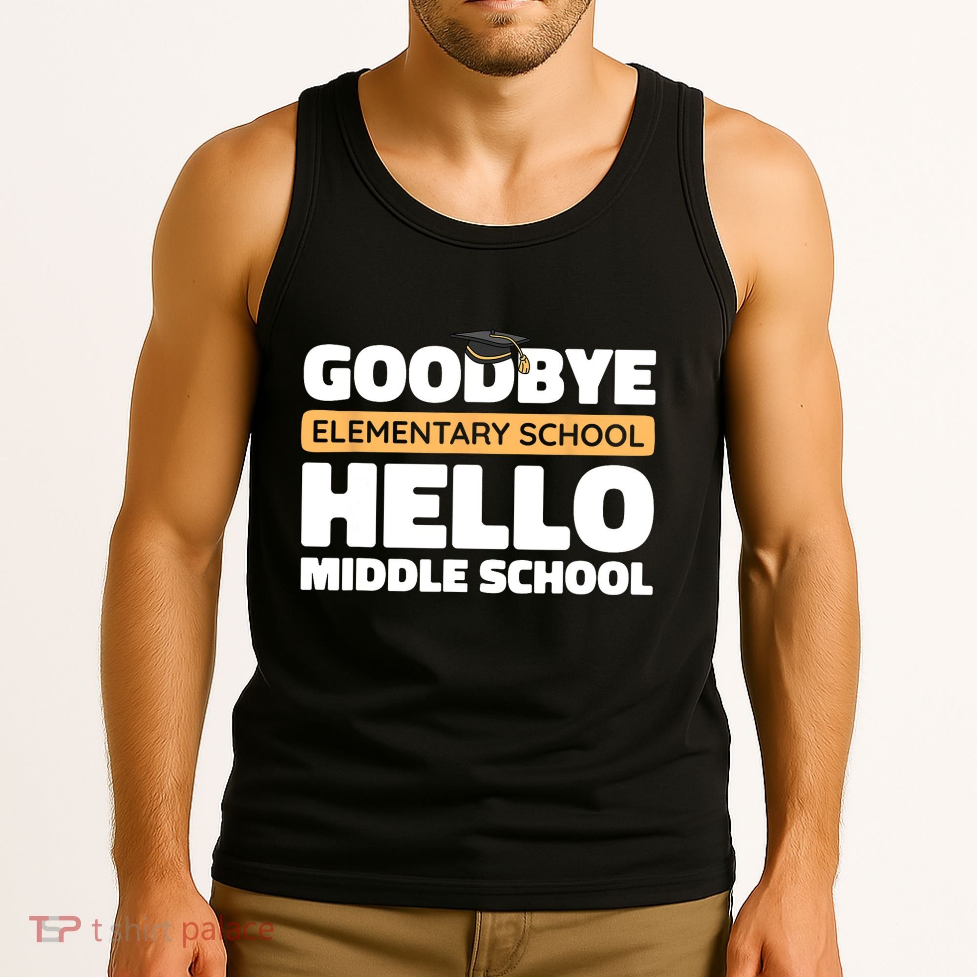 Goodbye Middle School Hello High School 8th Grade Graduation Tank Top