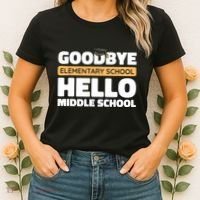 Goodbye Middle School Hello High School 8th Grade Graduation Women's T-Shirt thumb 2