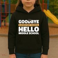Goodbye Middle School Hello High School 8th Grade Graduation Kids Hoodie thumb 3