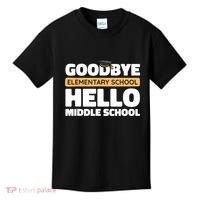 Goodbye Middle School Hello High School 8th Grade Graduation Kids T-Shirt thumb 0