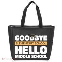 Goodbye Middle School Hello High School 8th Grade Graduation Tote Bag thumb 0