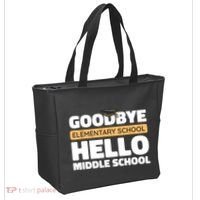 Goodbye Middle School Hello High School 8th Grade Graduation Tote Bag thumb 2