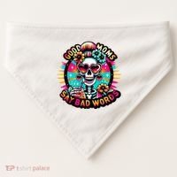 Good Moms Say Bad Words Cool USA-Made Doggie Bandana thumb 0