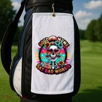 Good Moms Say Bad Words Cool Golf Towel thumb 2