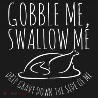 Gobble Me Swallow Me Funny Thanksgiving USA-Made Doggie Bandana thumb 2