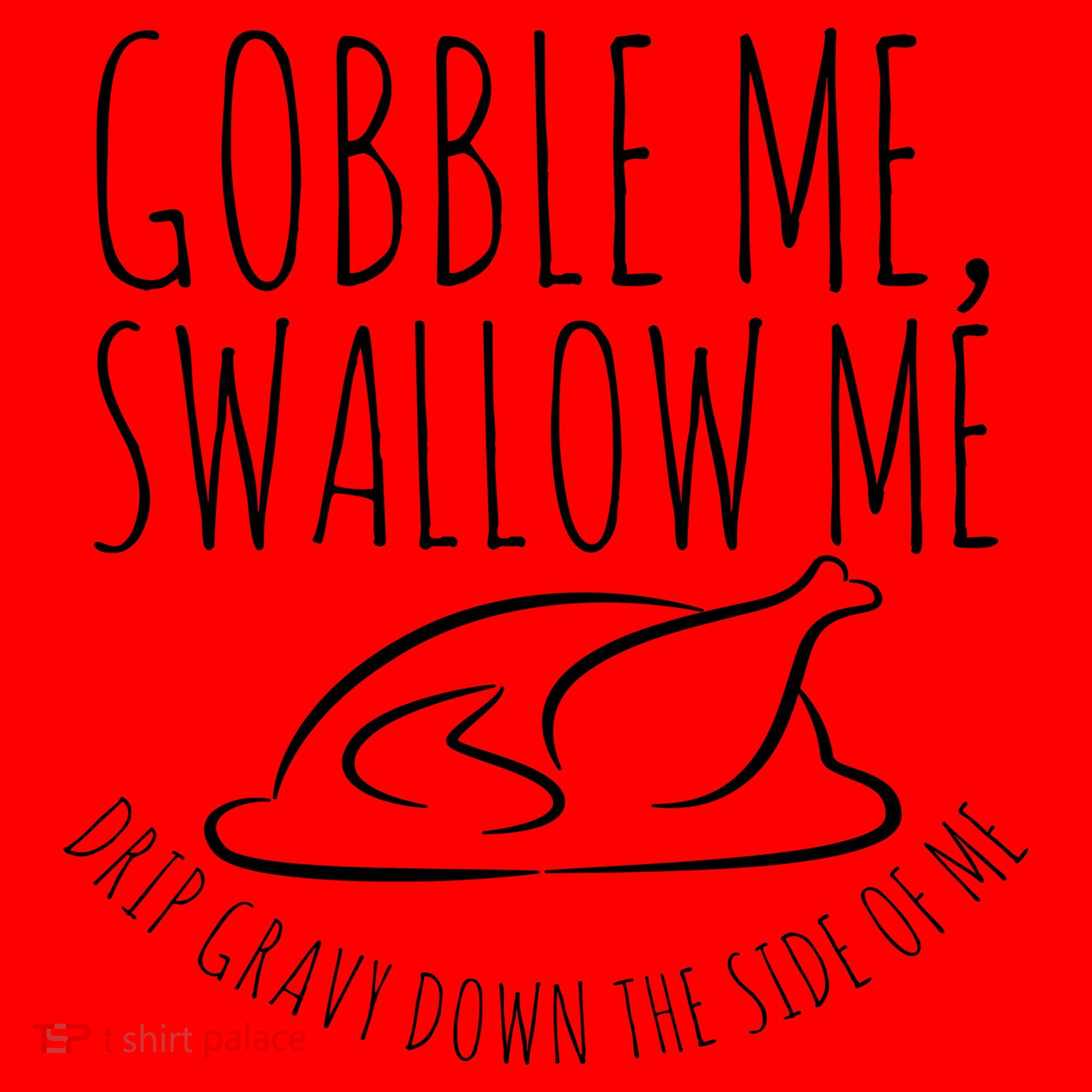Gobble Me Swallow Me Funny Thanksgiving Santa Hat