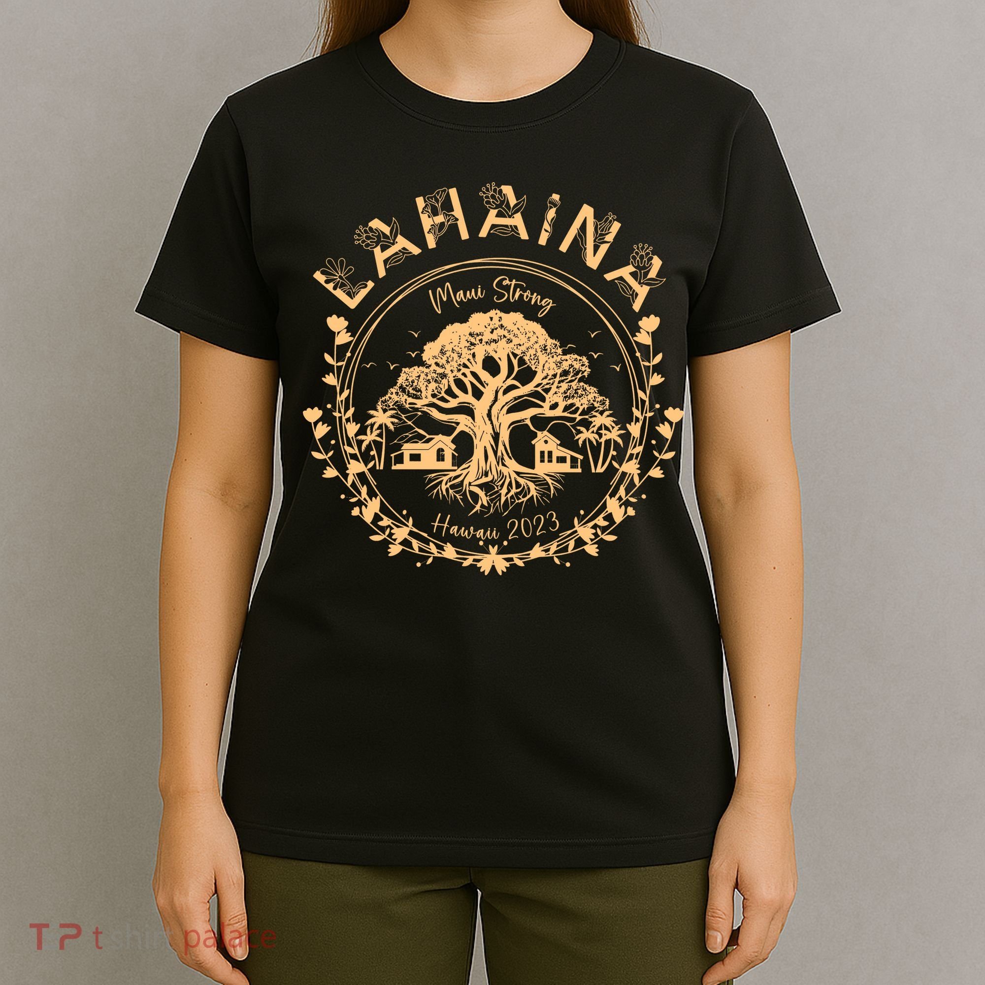 Golden Maui Strong Lahaina Strong Banyan Tree T-Shirt