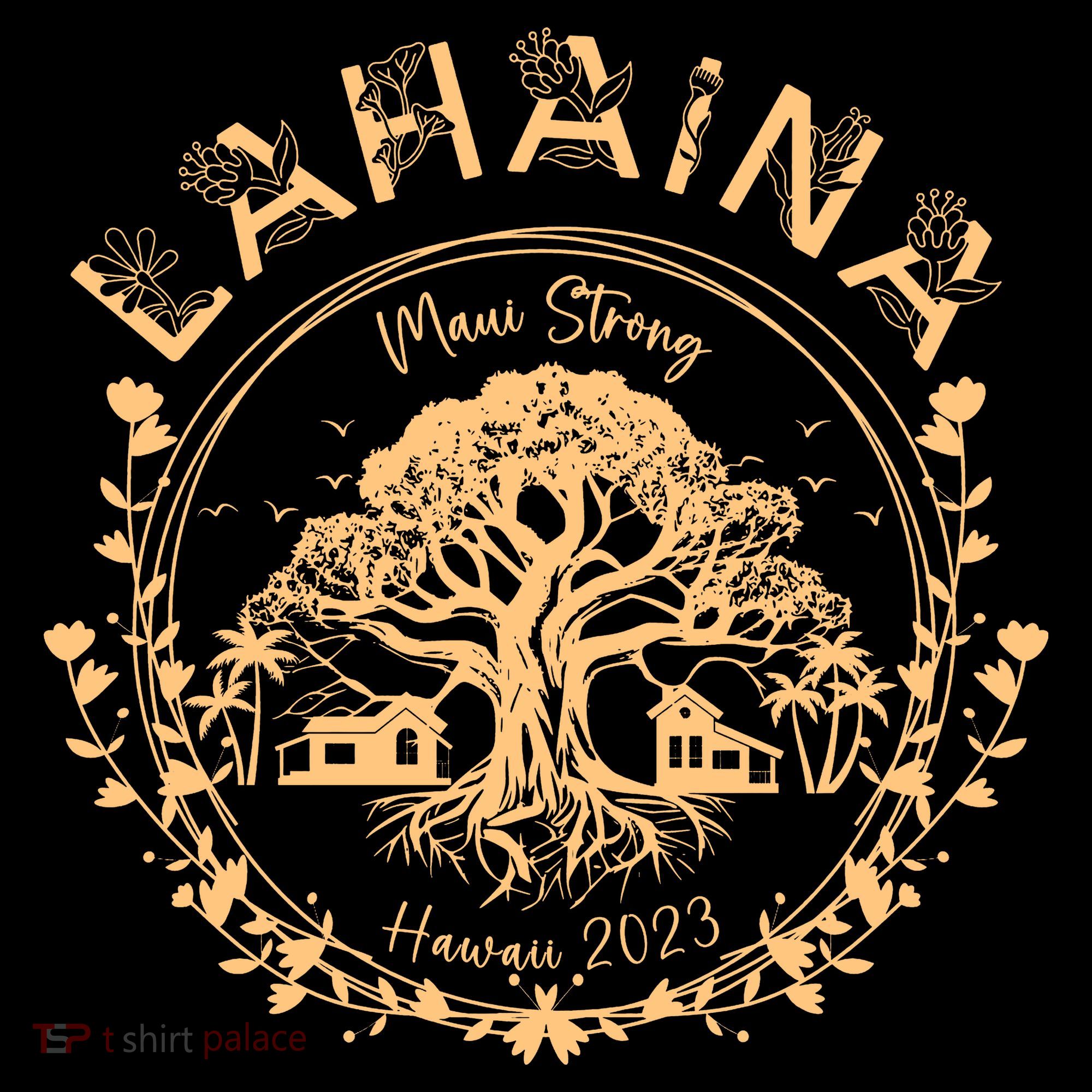 Golden Maui Strong Lahaina Strong Banyan Tree Baby Bodysuit