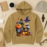 Grey Miniature Schnauzer Witch Hat Spooky Pumpkin Halloween Hoodie thumb 3