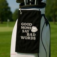 Good Moms Say Bad Words Golf Towel thumb 2