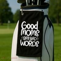 Good Moms Say Bad Words Golf Towel thumb 2