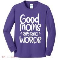 Good Moms Say Bad Words Kids Long Sleeve Shirt thumb 0