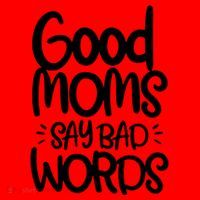 Good Moms Say Bad Words Santa Hat thumb 1