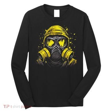 Gas Mask Toxic Biohazard Long Sleeve Shirt