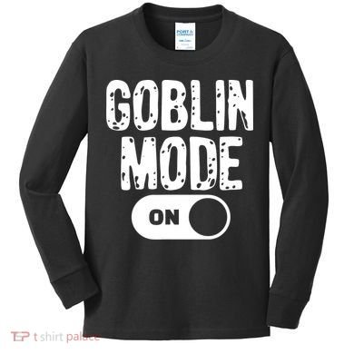 Goblin Mode Trend Goblincore Funny Kids Long Sleeve Shirt