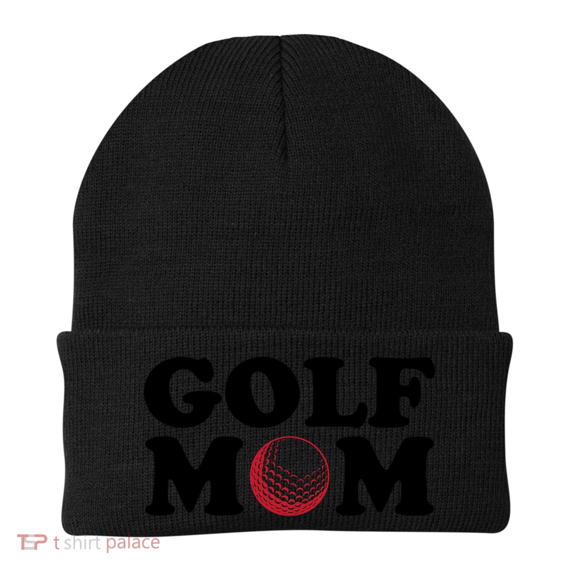 Golf Mom TShirtGolf Mom , Sunflower Shirt Carefree Beanie
