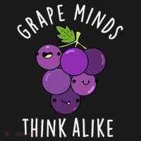 Grape Minds Think Alike Funny Fruit Pun Hoodie thumb 2