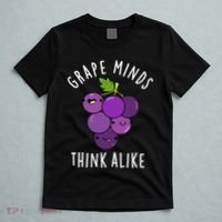Grape Minds Think Alike Funny Fruit Pun T-Shirt thumb 5