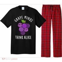 Grape Minds Think Alike Funny Fruit Pun Pajama Set thumb 0