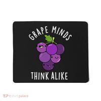 Grape Minds Think Alike Funny Fruit Pun Mousepad thumb 0