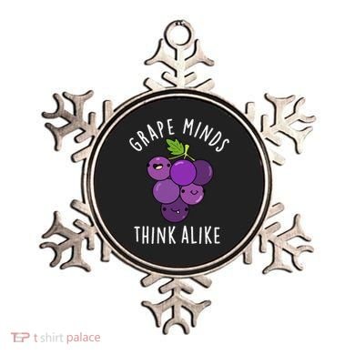 Grape Minds Think Alike Funny Fruit Pun Ornament
