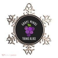 Grape Minds Think Alike Funny Fruit Pun Ornament thumb 0