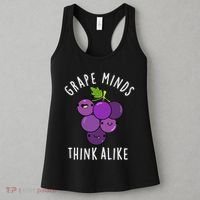 Grape Minds Think Alike Funny Fruit Pun Women's Tank Top thumb 3