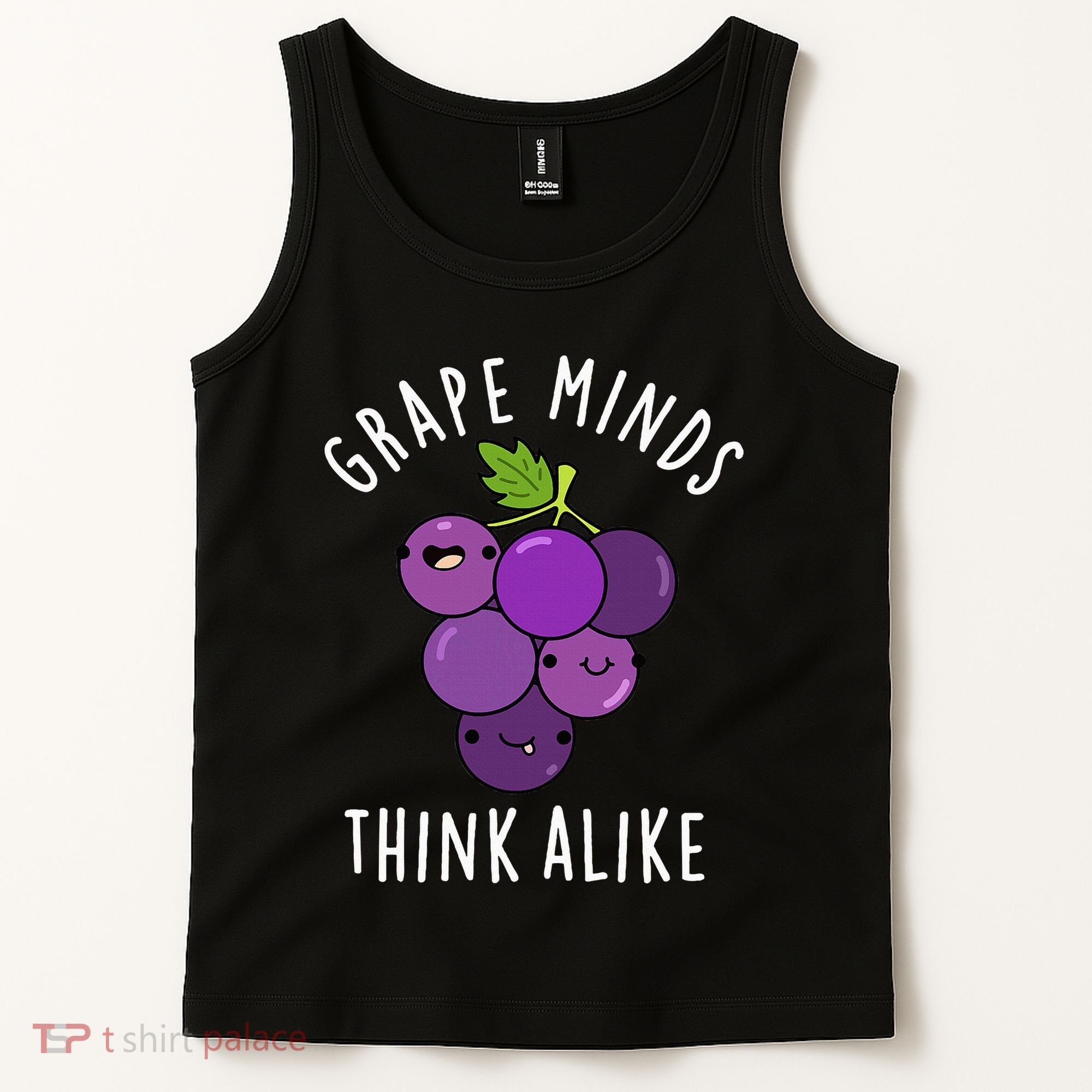 Grape Minds Think Alike Funny Fruit Pun Tank Top