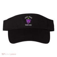 Grape Minds Think Alike Funny Fruit Pun Visor thumb 0