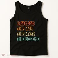 Grandad Man The Myth Legend father's day Tank Top thumb 2
