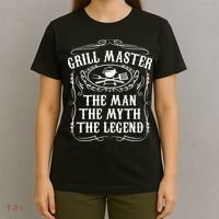 Grill Master The Man The Myth Legend Funny BBQ Smoker Gift T-Shirt thumb 4