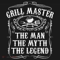 Grill Master The Man The Myth Legend Funny BBQ Smoker Gift Women's Hoodie thumb 2