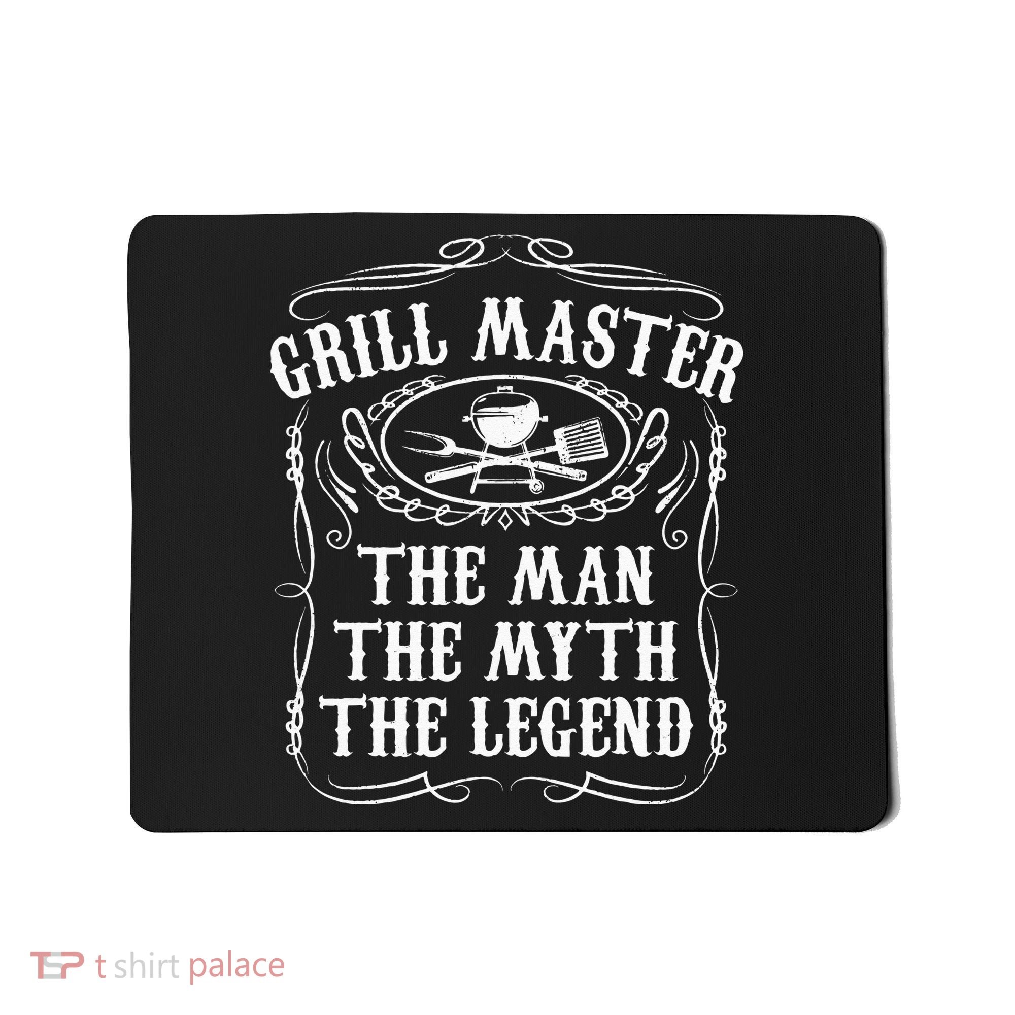 Grill Master The Man The Myth Legend Funny BBQ Smoker Gift Mousepad