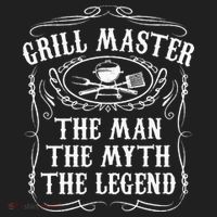 Grill Master The Man The Myth Legend Funny BBQ Smoker Gift Hat thumb 2