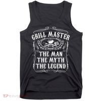 Grill Master The Man The Myth Legend Funny BBQ Smoker Gift Tank Top thumb 0