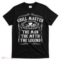 Grill Master The Man The Myth Legend Funny BBQ Smoker T-Shirt thumb 0