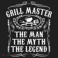 Grill Master The Man The Myth Legend Funny BBQ Smoker Beanie thumb 2