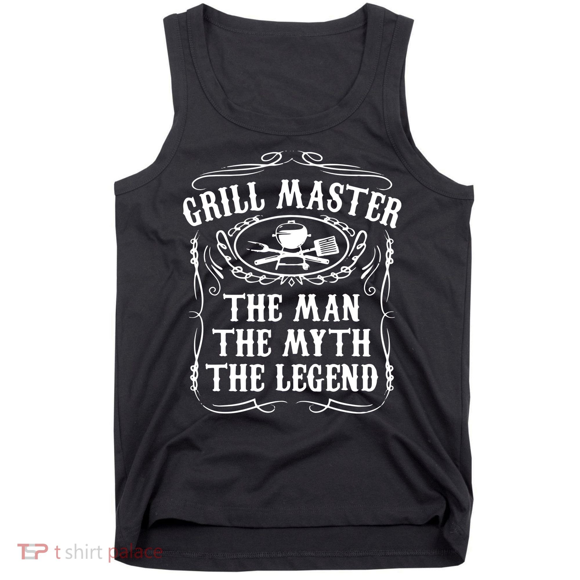 Grill Master The Man The Myth Legend Funny BBQ Smoker Tank Top