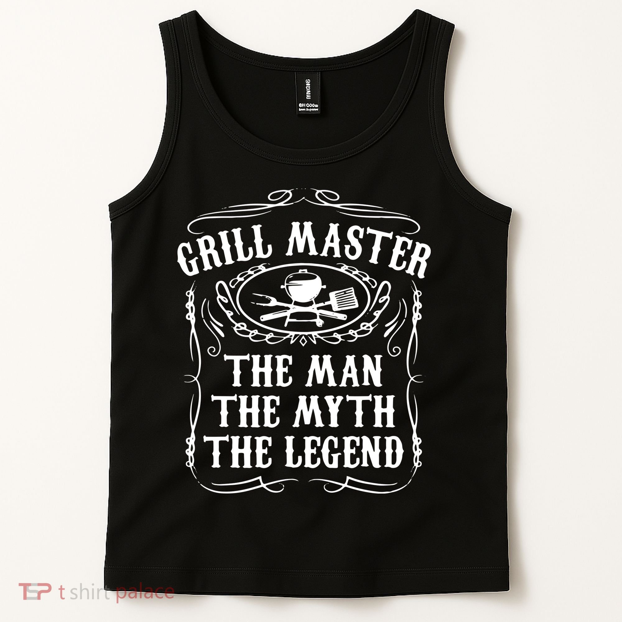 Grill Master The Man The Myth Legend Funny BBQ Smoker Tank Top