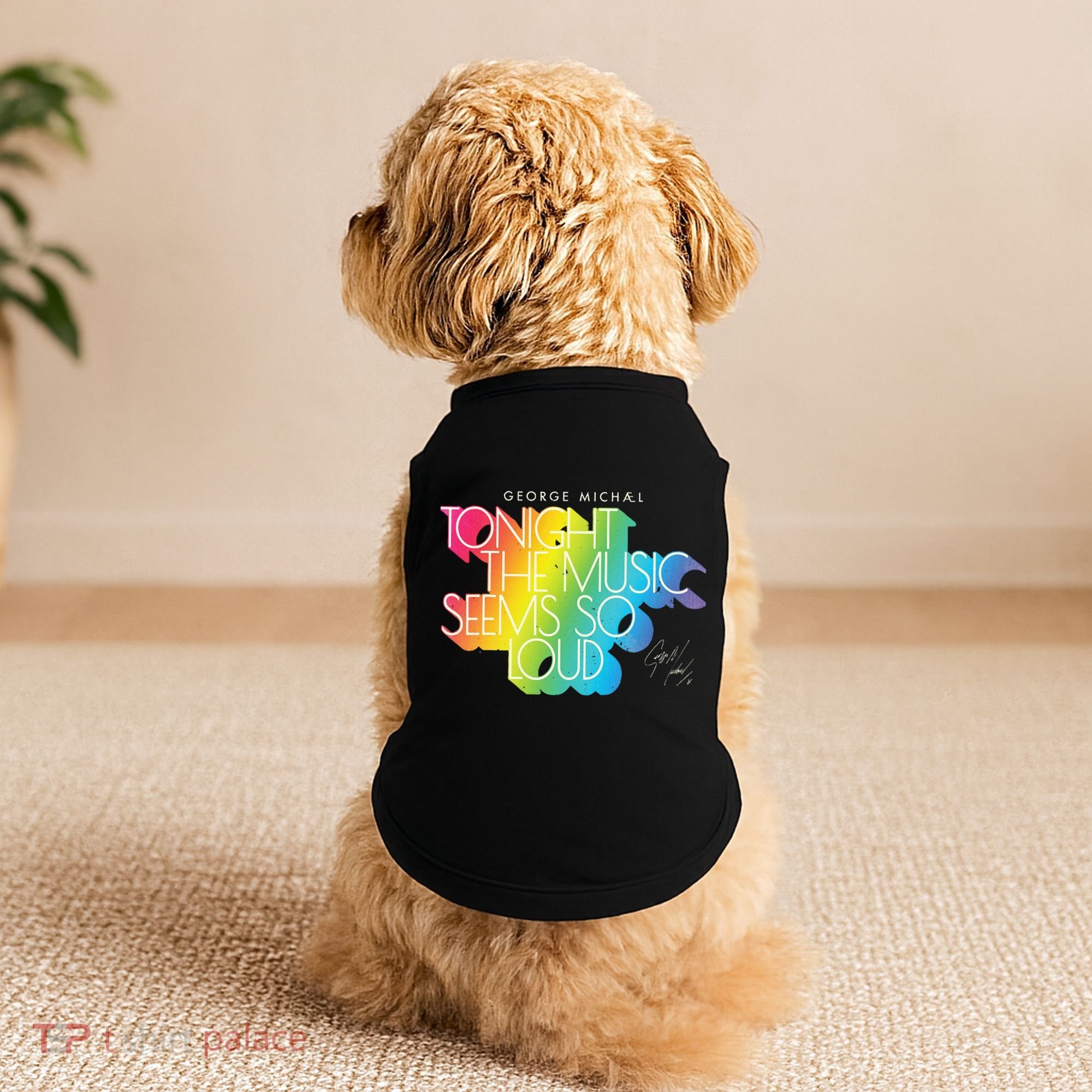 George Michael Tonight The Music Retro Rainbow Doggie Tank