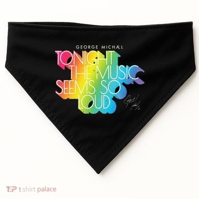 George Michael Tonight The Music Retro Rainbow USA-Made Doggie Bandana