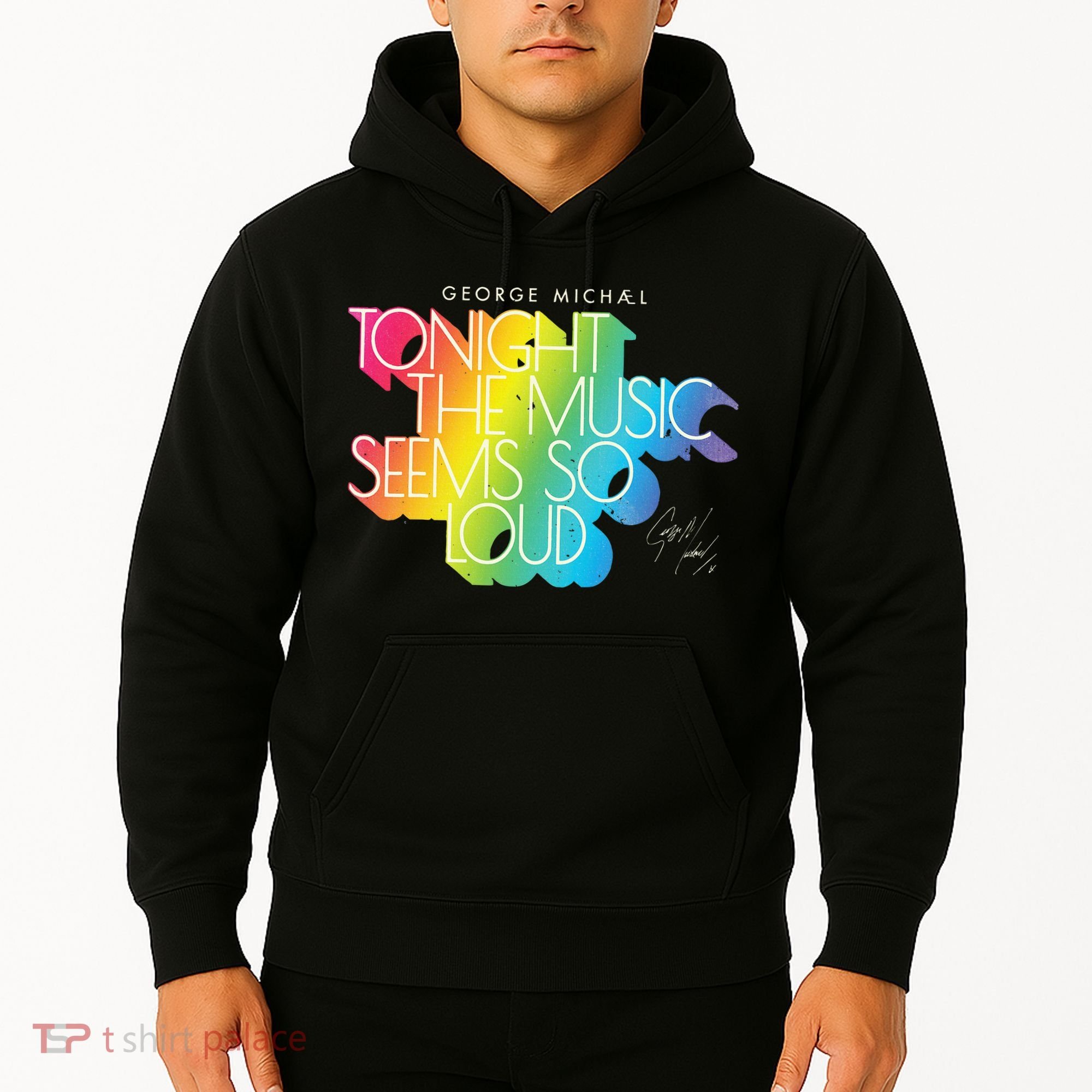 George Michael Tonight The Music Retro Rainbow Hoodie