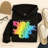 George Michael Tonight The Music Retro Rainbow Hoodie thumb 4