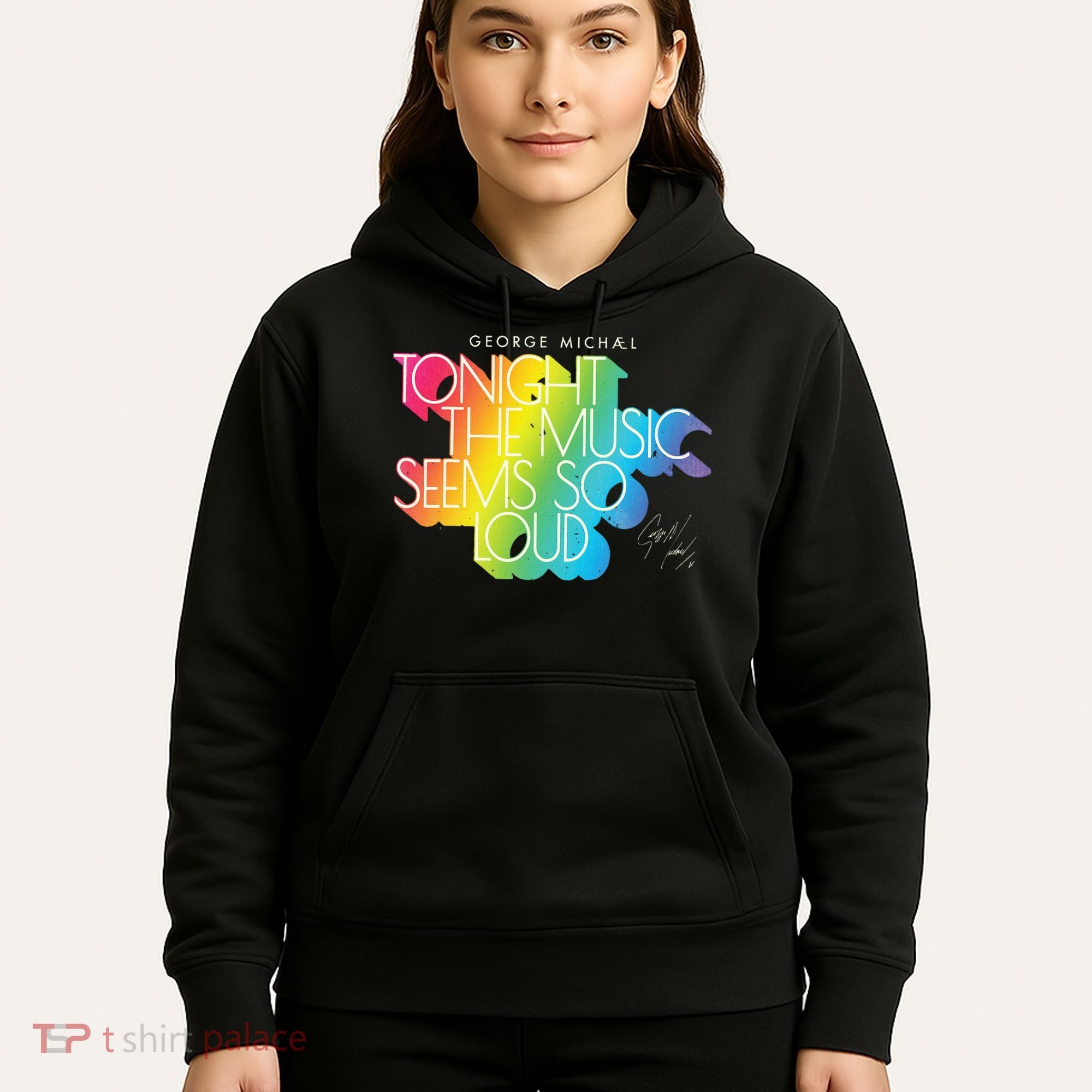 George Michael Tonight The Music Retro Rainbow Hoodie