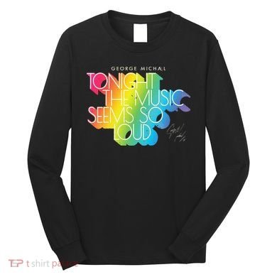 George Michael Tonight The Music Retro Rainbow Long Sleeve Shirt