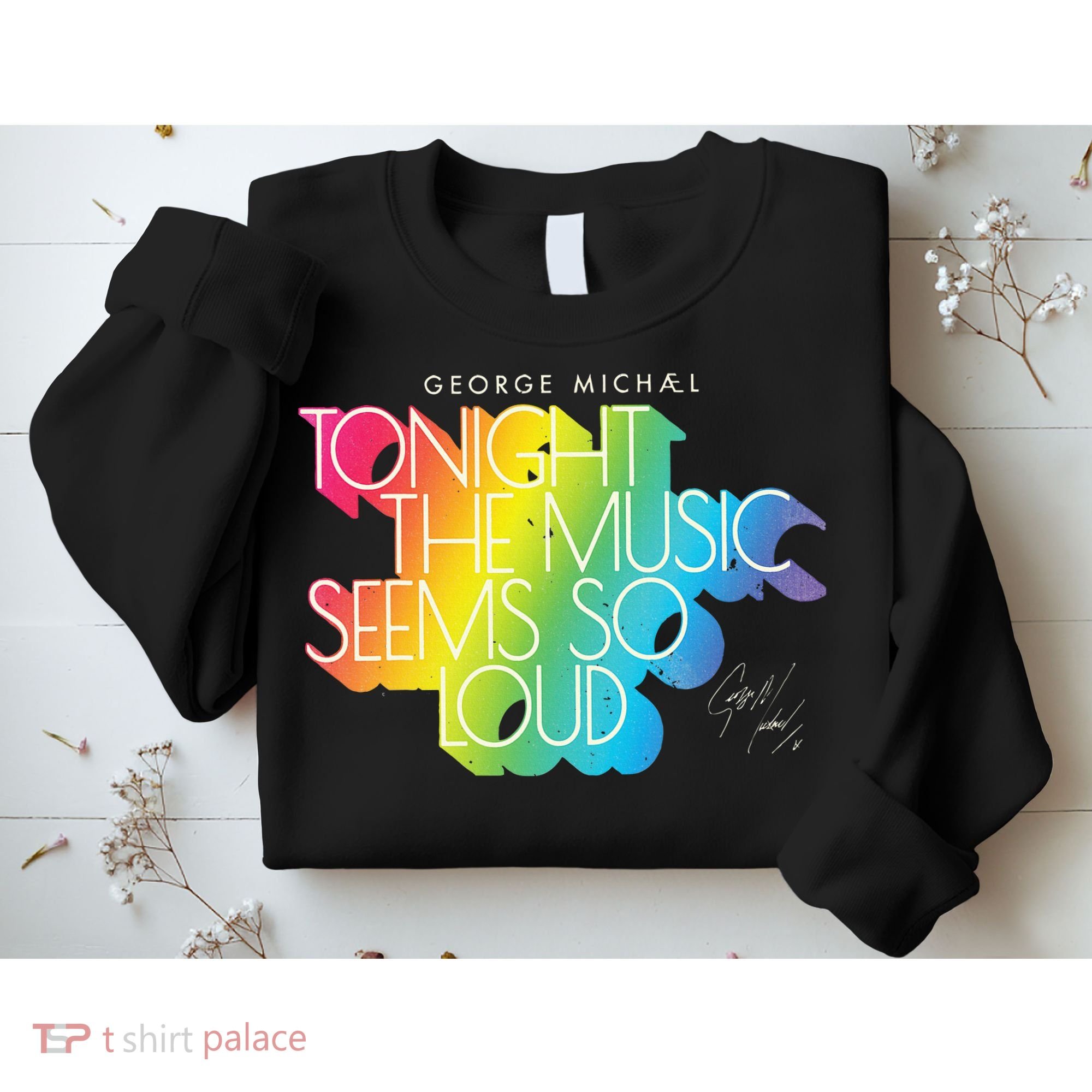 George Michael Tonight The Music Retro Rainbow Sweatshirt