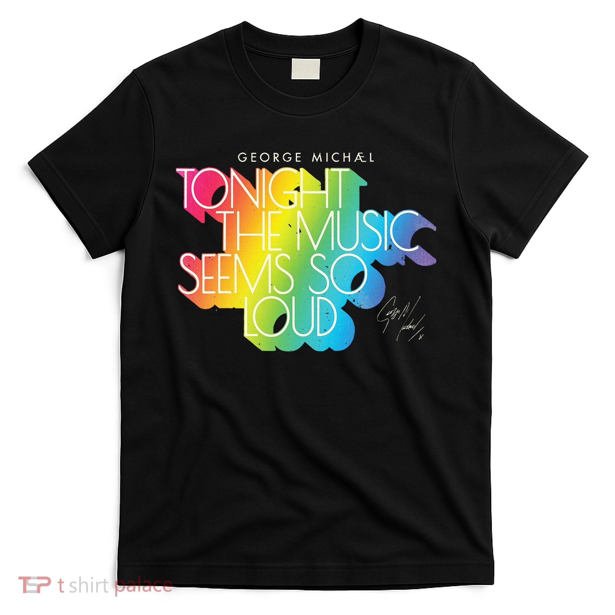 George Michael Tonight The Music Retro Rainbow T-Shirt