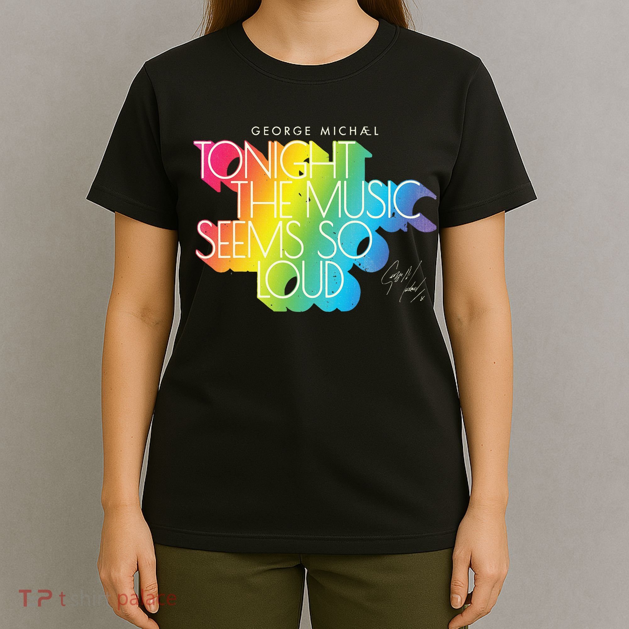 George Michael Tonight The Music Retro Rainbow T-Shirt