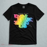 George Michael Tonight The Music Retro Rainbow T-Shirt thumb 5